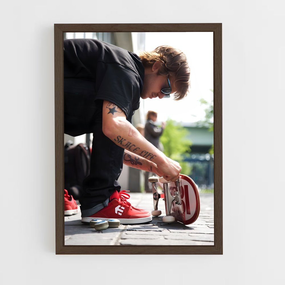 Poster L'Art du Lacer – affiche Skateboard (vue 5)